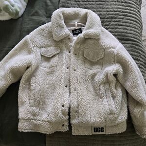 UGG Kids Off-White Sherpa Puffer Jacket